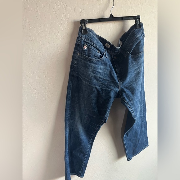AG Adriano Goldschmied Tomboy Cropped Relaxed Straight Jeans Size 31 - Picture 4 of 6